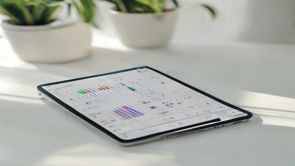 A smartphone displaying a spreadsheet with savings milestones and percentage goals.